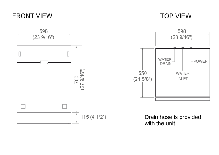 60 cm Built-in Panel Ready Dishwasher Sliding Door | Bertazzoni